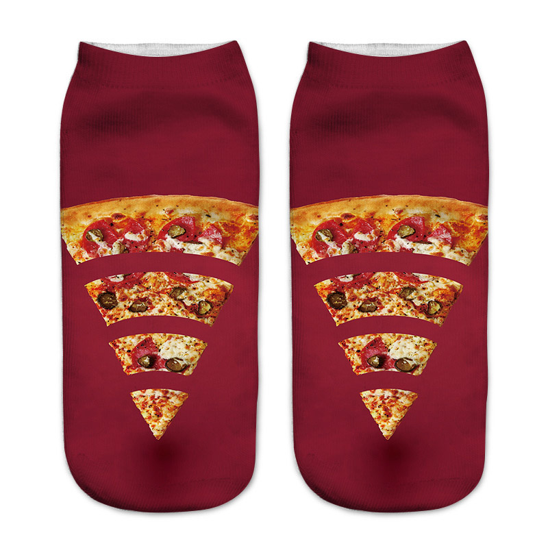 Women 3D Print Funny Pizza Soc - 3D Printing In Food ulasan dan harga