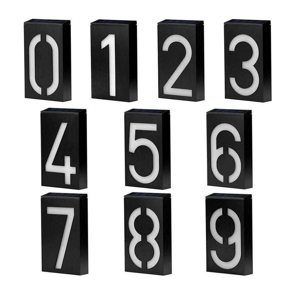 1Pcs Solar Lighted House Numbe - Build Plate ulasan dan harga