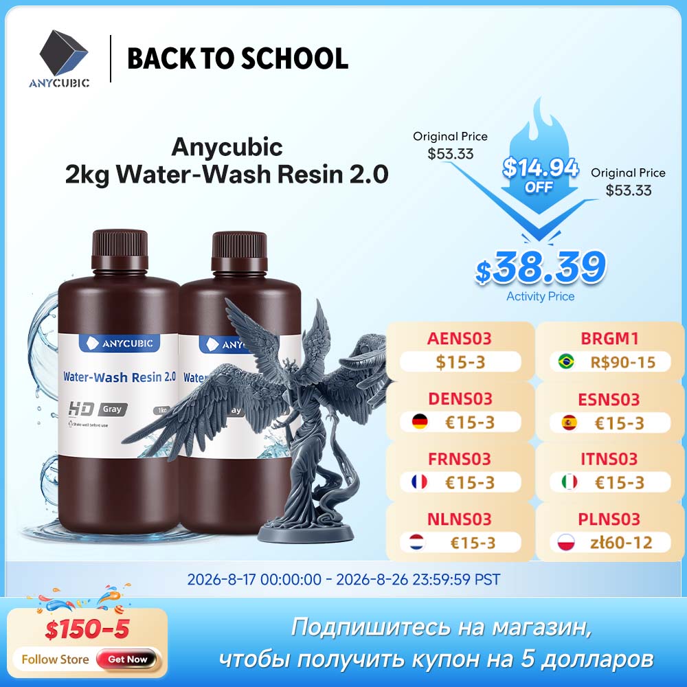 ANYCUBIC Water-Wash Resin For  - Glue For 3D Printing ulasan dan harga